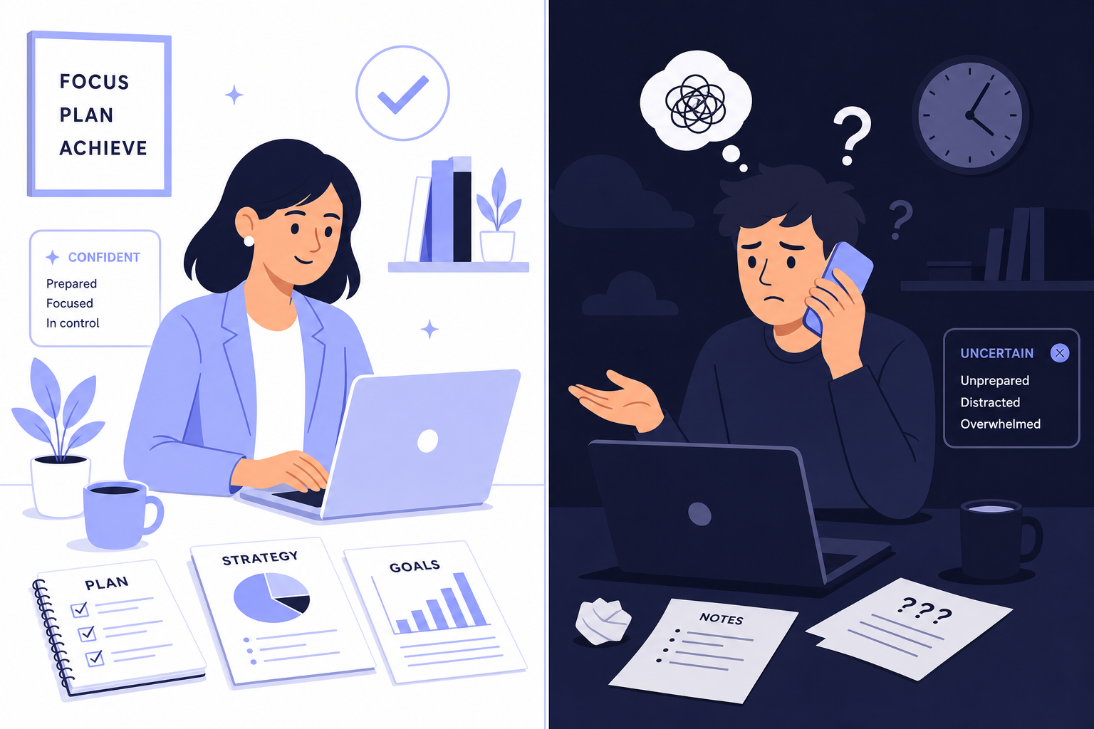 Side by side comparison of DIY approach vs hiring a company